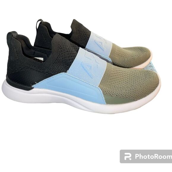 APL TechLoom Bliss Black / Ice Blue / Fatigue Size 7.5 EUC - Picture 2 of 7